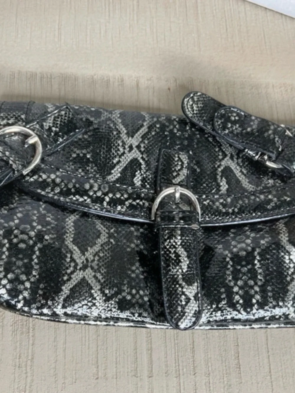 Sydney Love synthetic Snake skin wristlet